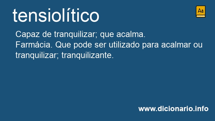 Significado de tensioltico