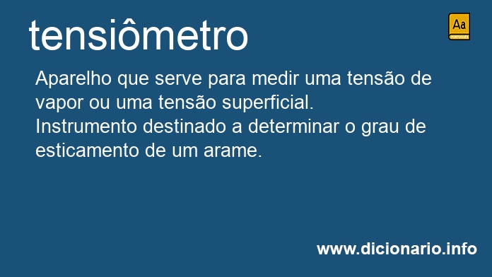 Significado de tensimetro