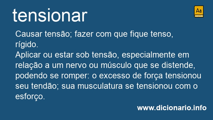 Significado de tensionar