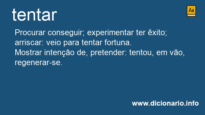 Significado de tentar