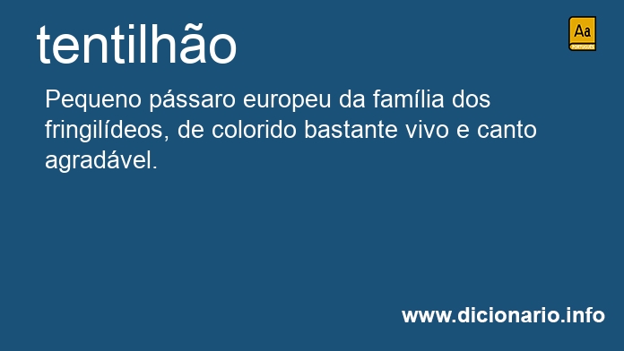 Significado de tentilho