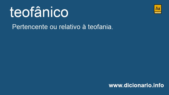 Significado de teofnicos