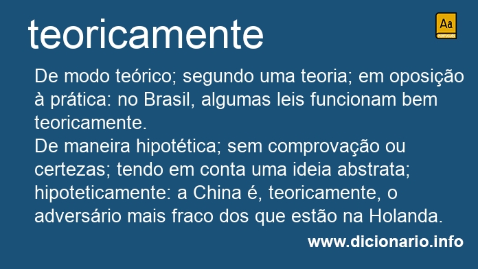 Significado de teoricamente