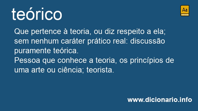 Significado de terico