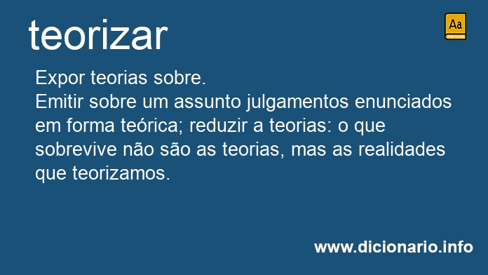 Significado de teorizar