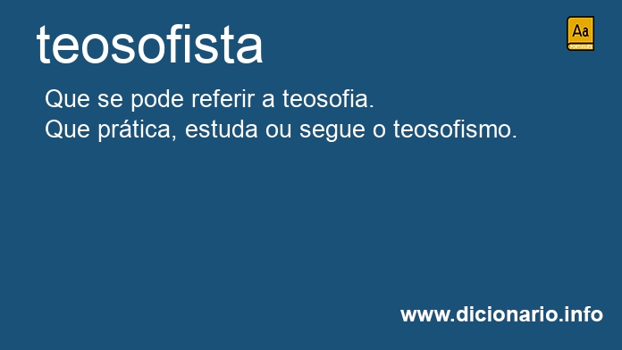 Significado de teosofista