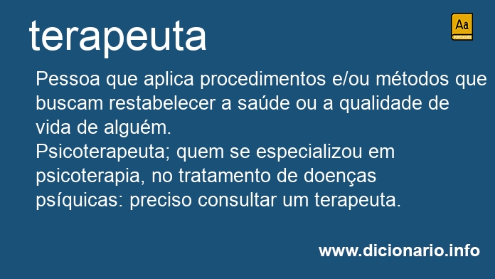 Significado de terapeutas