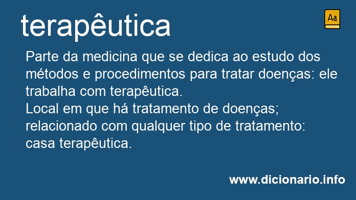 Significado de teraputicas