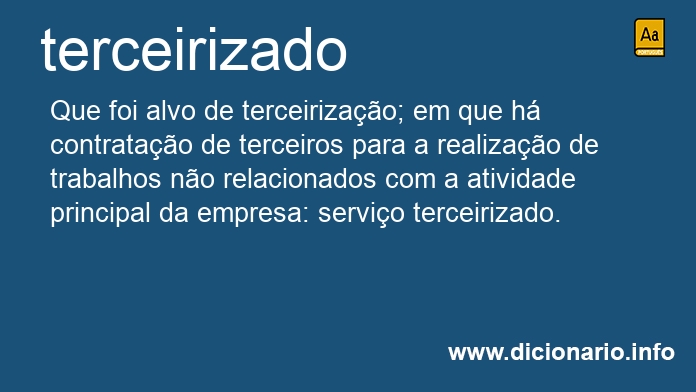 Significado de terceirizada