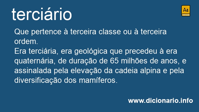 Significado de terciria