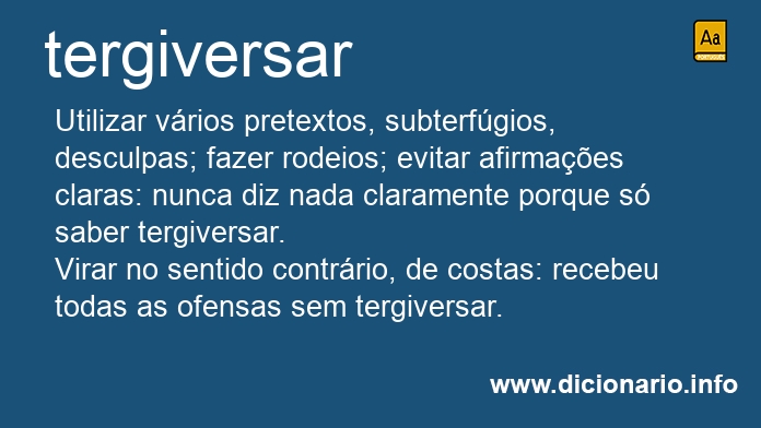 Significado de tergiversam