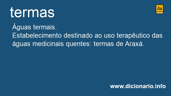 Significado de termas