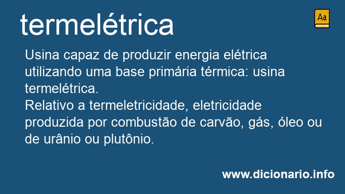 Significado de termeltricas