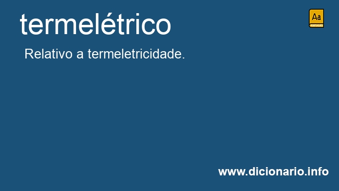 Significado de termeltrico