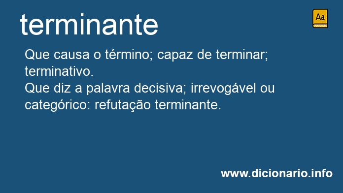 Significado de terminante