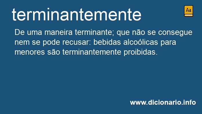 Significado de terminantemente
