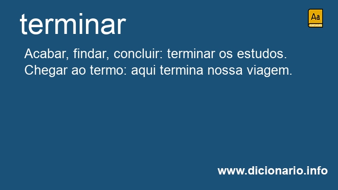 Significado de terminars