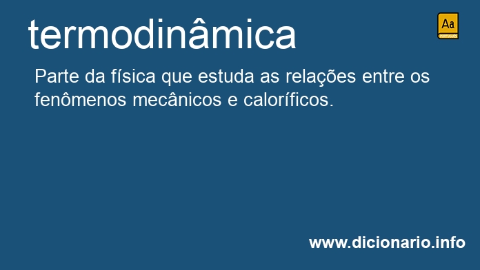 Significado de termodinmicas