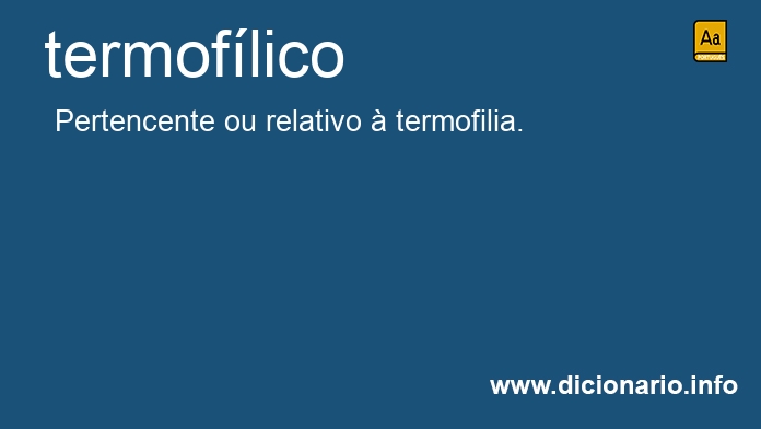 Significado de termoflica