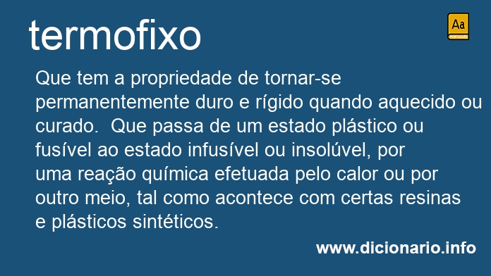 Significado de termofixo