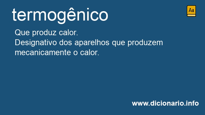 Significado de termognico