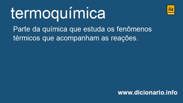 Significado de termoqumica
