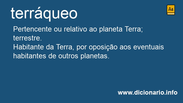 Significado de terrqueo