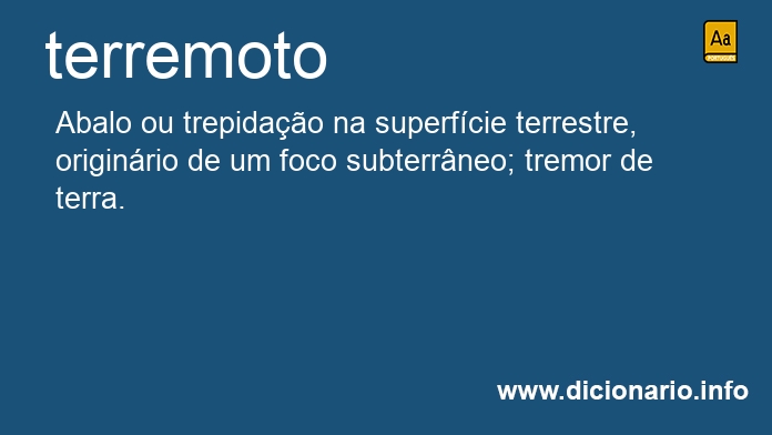 Significado de terremoto