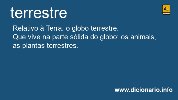 Significado de terrestres