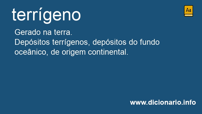 Significado de terrgeno