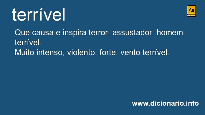 Significado de terrvel