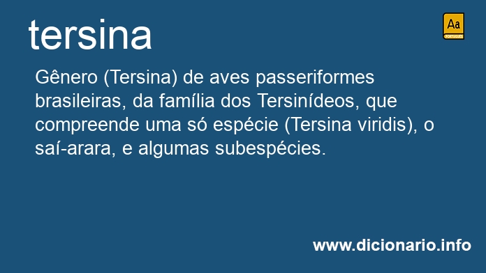 Significado de tersina