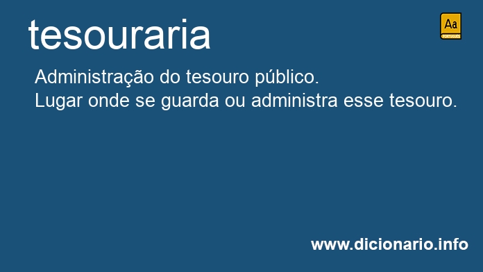 Significado de tesouraria