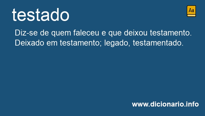 Significado de testados