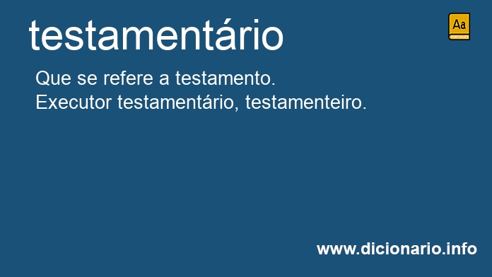 Significado de testamentrio