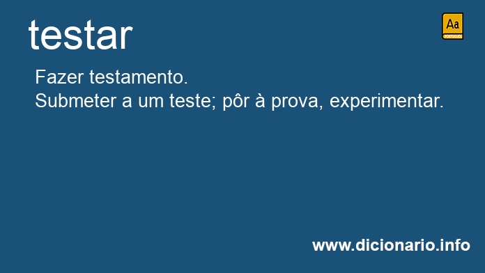 Significado de testar