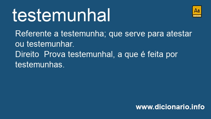 Significado de testemunhal