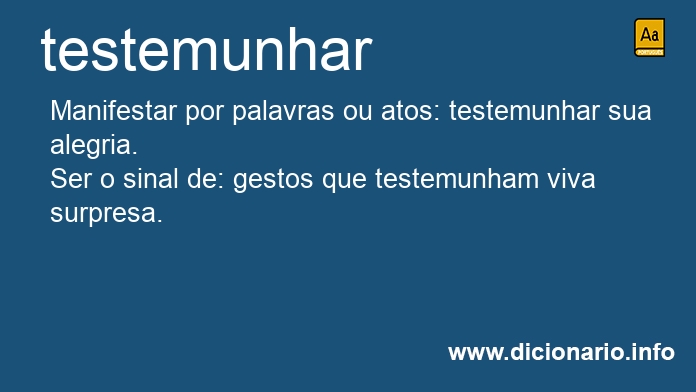 Significado de testemunham