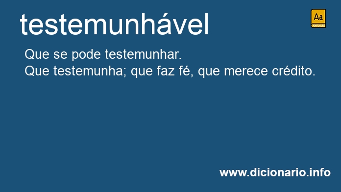 Significado de testemunhvel