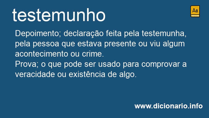 Significado de testemunho