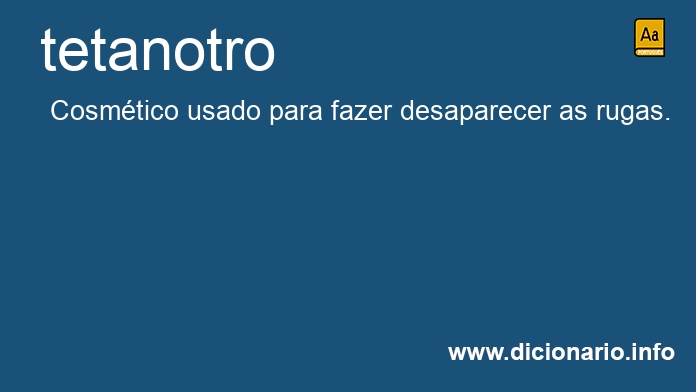 Significado de tetanotro