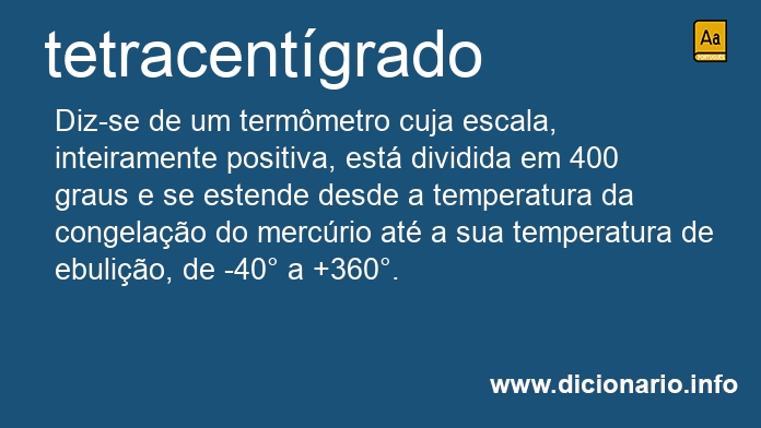 Significado de tetracentgrado