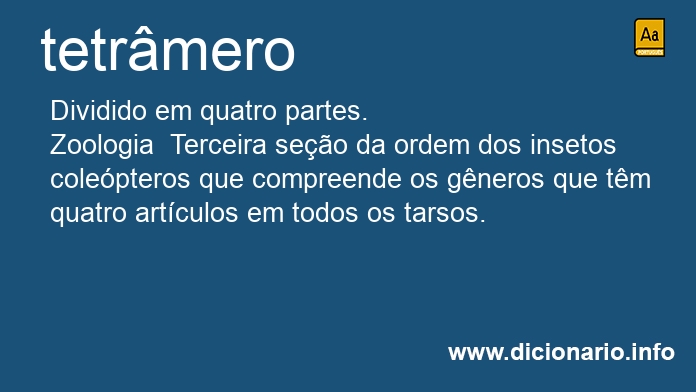 Significado de tetr�mero