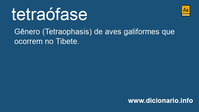 Significado de tetrafase