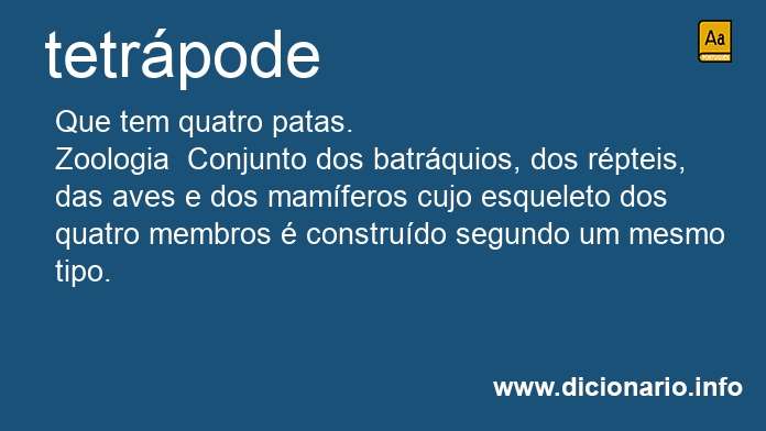 Significado de tetrpode