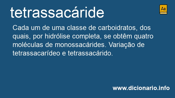 Significado de tetrassacride