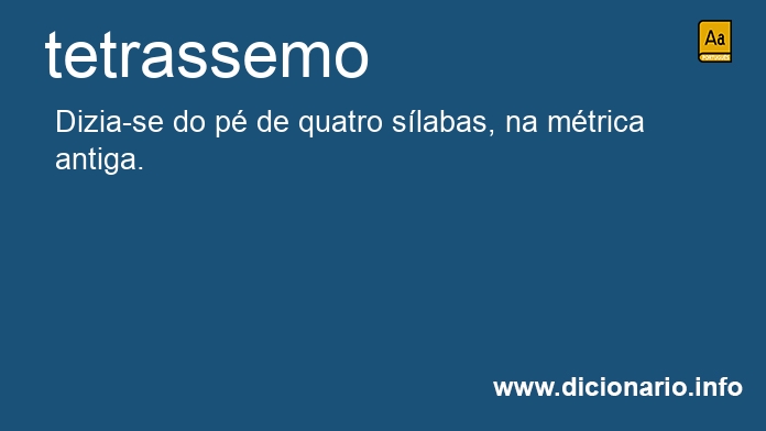 Significado de tetrassemo