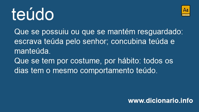 Significado de tedo