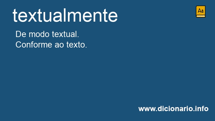 Significado de textualmente