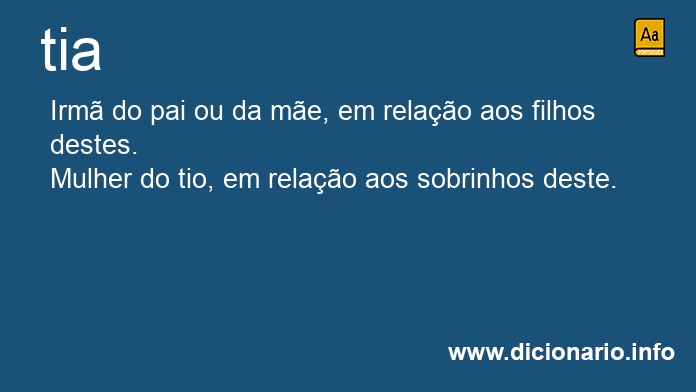 Significado de tia